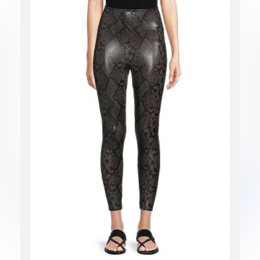 Commando Faux Leather Animal Legging - Grey Snake - XL